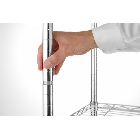 Rayonnage Chrome 5 &Eacute;tag&egrave;res, 910x455x1830mm - Hendi