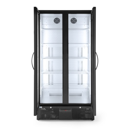 R&eacute;frig&eacute;rateur Arri&egrave;re de Bar Double Porte 384L Noir, Arktic - Hendi