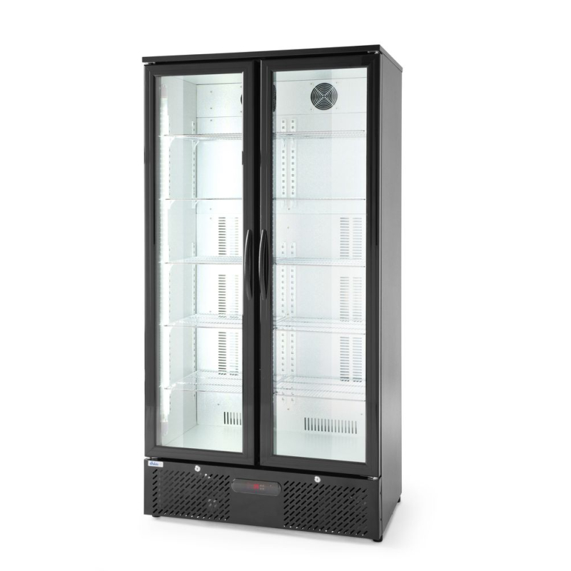 R&eacute;frig&eacute;rateur Arri&egrave;re de Bar Double Porte 384L Noir, Arktic - Hendi