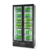 R&eacute;frig&eacute;rateur Arri&egrave;re de Bar Double Porte 384L Noir, Arktic - Hendi