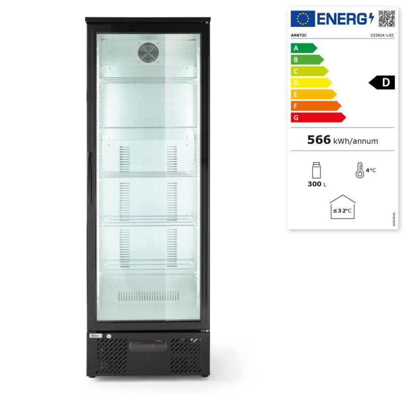 R&eacute;frig&eacute;rateur Arri&egrave;re de Bar Simple Porte, Arktic, 243L, Noir - Hendi