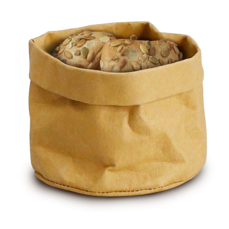 Sac en Papier Kraft Lavable Alimentaire Beige 170x170x150mm - Hendi