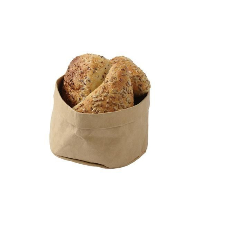 Sac en Papier Kraft Lavable Alimentaire Beige 170x170x150mm - Hendi