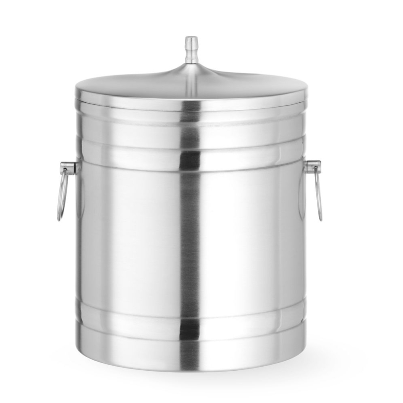 Seau &agrave; gla&ccedil;ons BarUp, double paroi, 5L, Argent - Hendi