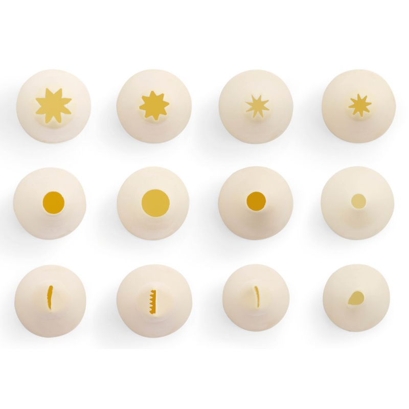 Set de 12 Douilles Assorties pour P&acirc;tisserie, &Oslash; 6-12 mm - Hendi