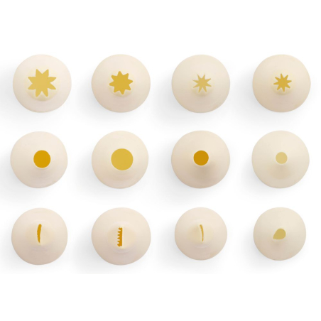 Set de 12 Douilles Assorties pour P&acirc;tisserie, &Oslash; 6-12 mm - Hendi