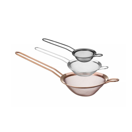 Set de 3 passoires professionnelles en acier inoxydable, tamis de cuisine, 3 tailles diff&eacute;rentes - Hendi