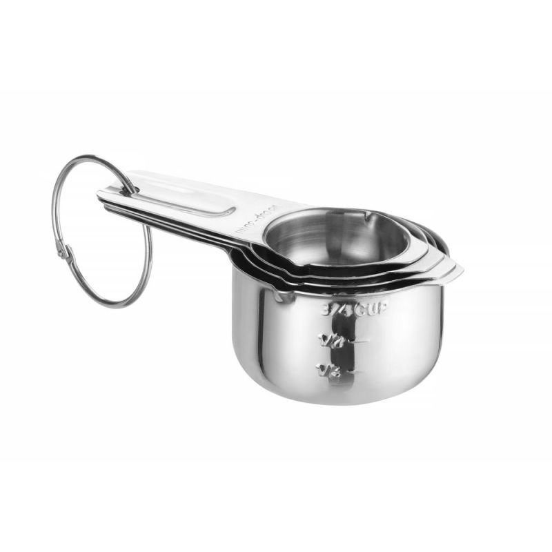 Set de 4 Dosettes/Cuill&egrave;res Mesureuses en Inox 30-180ml pour Cuisine - Hendi