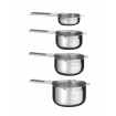 Set de 4 Dosettes/Cuill&egrave;res Mesureuses en Inox 30-180ml pour Cuisine - Hendi