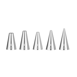 Set de 5 douilles lisses professionnelles, diam&egrave;tres &oslash;2, 4, 6, 8, 10 mm - Hendi