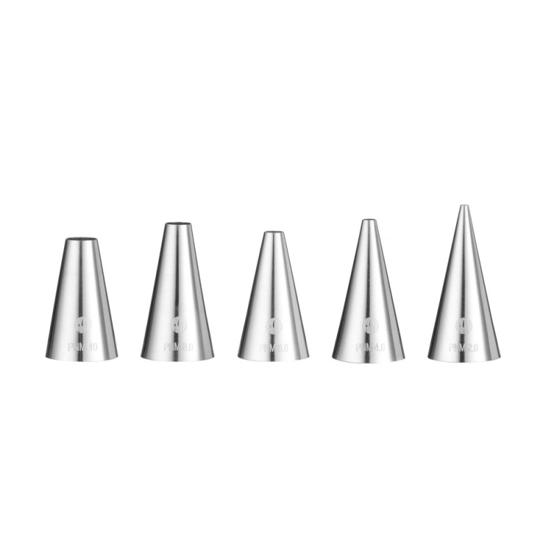 Set de 5 douilles lisses professionnelles, diam&egrave;tres &oslash;2, 4, 6, 8, 10 mm - Hendi