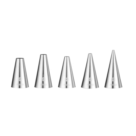Set de 5 douilles lisses professionnelles, diam&egrave;tres &oslash;2, 4, 6, 8, 10 mm - Hendi