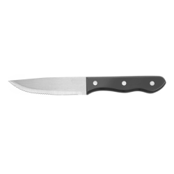 Set de 6 Couteaux &agrave; Steak XL Profi Line Noir, 250mm, Acier Inoxydable et Manche ABS - Hendi