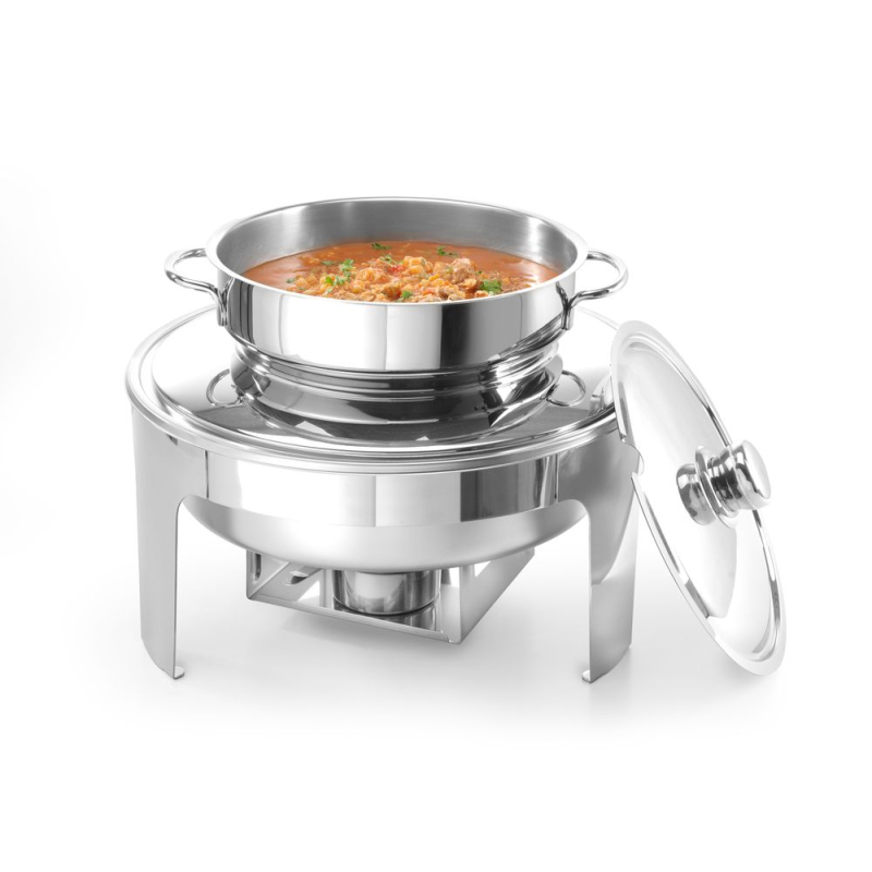 Soupi&egrave;re Chafing Dish Professionnel Miroir, 10L, Profi Line - Hendi