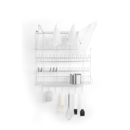 Support Mural Professionnel pour Poches P&acirc;tissier et Douilles, Rangement Ustensiles Cuisine - Hendi