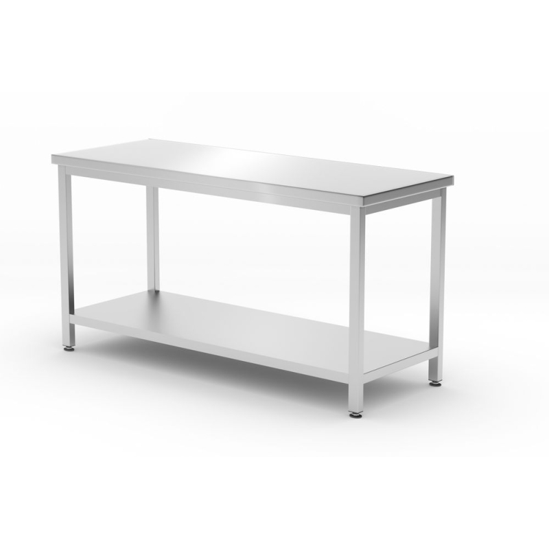 Table centrale professionnelle avec &eacute;tag&egrave;re Profi Line 1600x600x850mm - Hendi