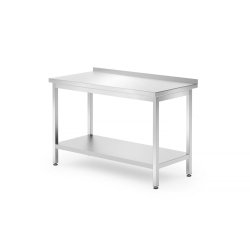 Table murale Profi Line inox avec &eacute;tag&egrave;re 1200x700 mm - Hendi