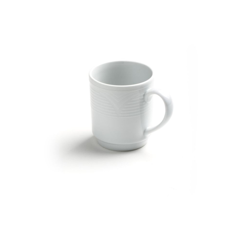 Tasse Mug Caf&eacute; Th&eacute; Professionnel Porcelaine 0,22L Lave-Vaisselle/Micro-Ondes - Hendi