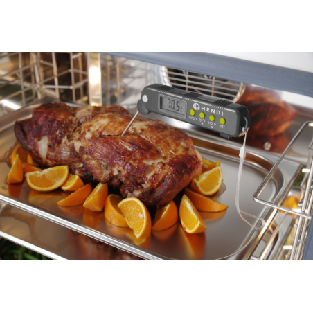 Thermom&egrave;tre de cuisine num&eacute;rique professionnel, Sonde repliable en inox, -50&deg;C &agrave; 300&deg;C - Hendi