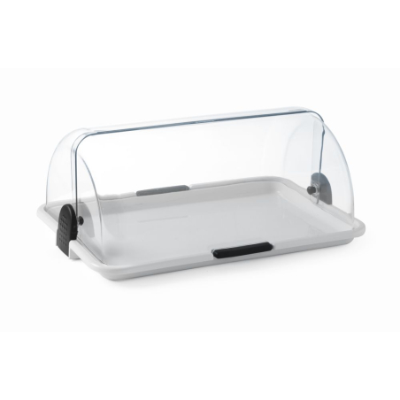 Vitrine de Pr&eacute;sentation &agrave; Couvercle Coulissant Roll Top 465x310x190mm - Hendi