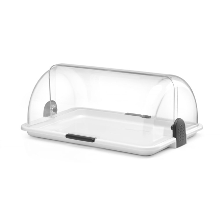 Vitrine de Pr&eacute;sentation &agrave; Couvercle Coulissant Roll Top 465x310x190mm - Hendi