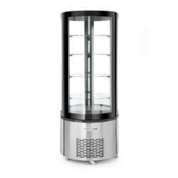 Vitrine de pr&eacute;sentation r&eacute;frig&eacute;r&eacute;e ronde p&acirc;tisserie, 360L, 0-6&deg;C - Hendi