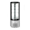 Vitrine de pr&eacute;sentation r&eacute;frig&eacute;r&eacute;e ronde p&acirc;tisserie, 360L, 0-6&deg;C - Hendi