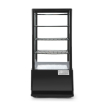 Vitrine de table r&eacute;frig&eacute;r&eacute;e 78L noire, 444x397x(H)940mm, 2/6&deg;C - Hendi