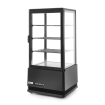 Vitrine de table r&eacute;frig&eacute;r&eacute;e 78L noire, 444x397x(H)940mm, 2/6&deg;C - Hendi
