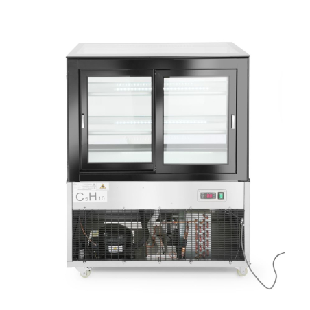 Vitrine r&eacute;frig&eacute;r&eacute;e professionnelle 300L, 2 &eacute;tag&egrave;res, Arktic - Hendi