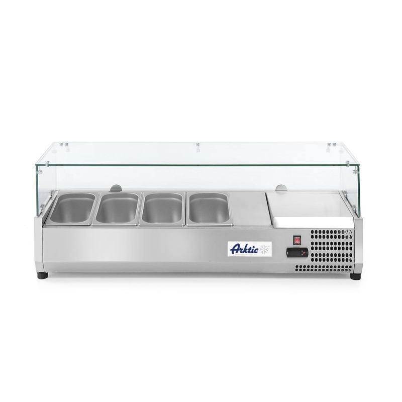 Vitrine r&eacute;frig&eacute;r&eacute;e professionnelle Arktic pour 4 bacs GN 1/3, 1208mm - Hendi