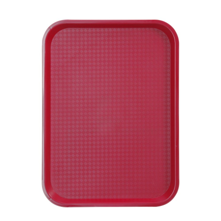 Plateau Fastfood Rectangulaire Rouge 305x415mm - Hendi