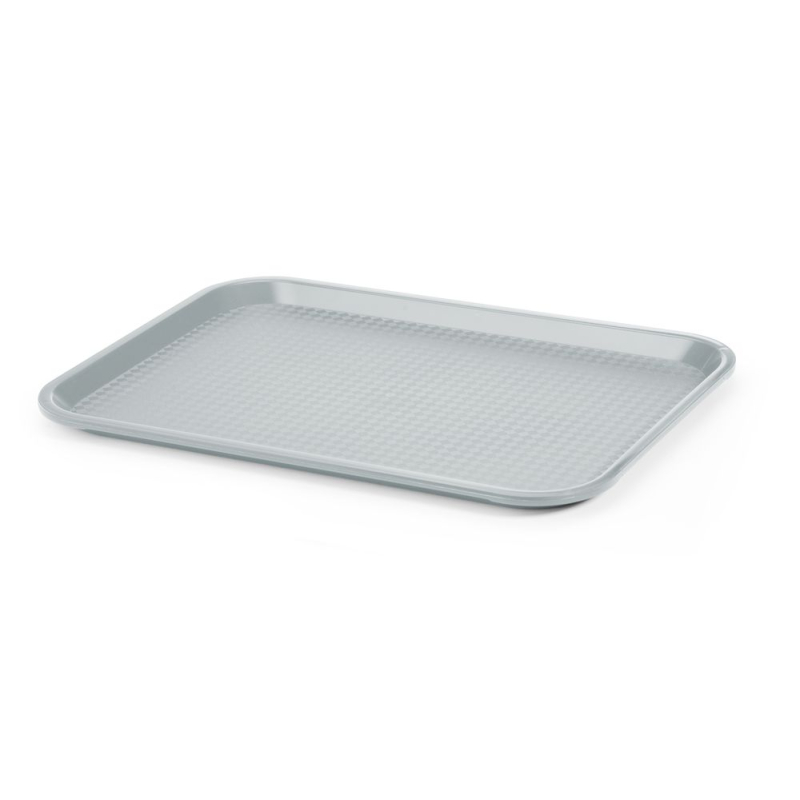 Plateau fast-food rectangulaire moyen gris clair 305x415mm - Hendi