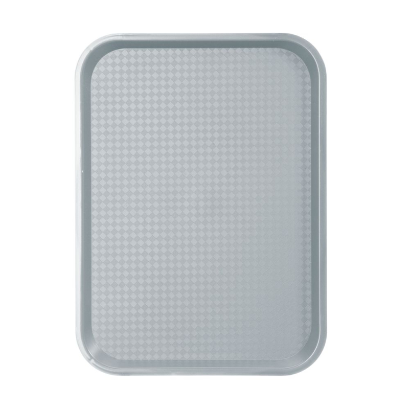 Plateau fast-food rectangulaire moyen gris clair 305x415mm - Hendi
