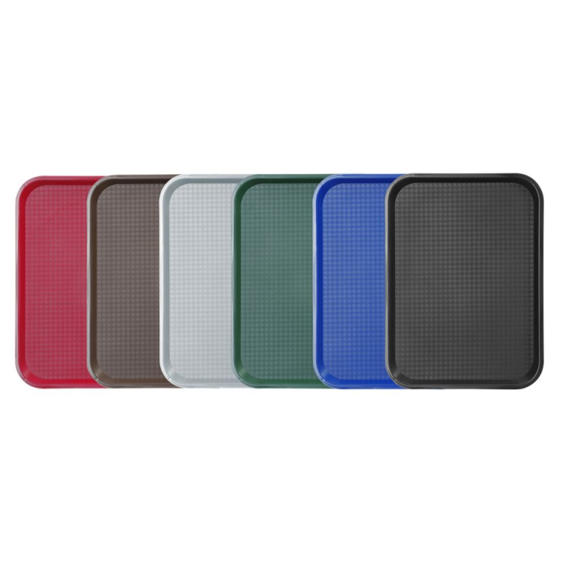 Plateau fast-food rectangulaire moyen gris clair 305x415mm - Hendi
