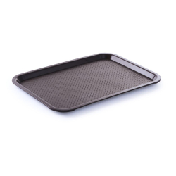 Plateau Fast Food Grand Marron 350x450mm, PP, R&eacute;f&eacute;rence 878842 - HENDI