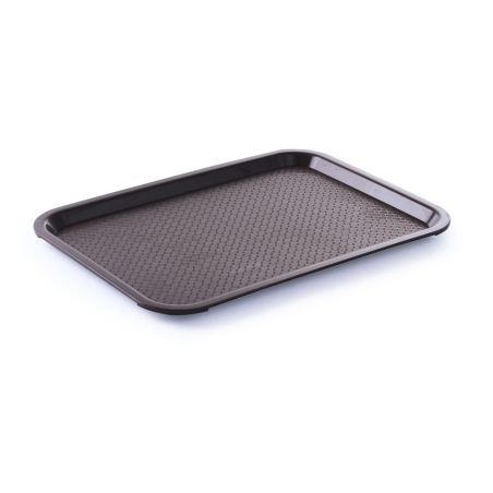 Plateau Fast Food Grand Marron 350x450mm, PP, R&eacute;f&eacute;rence 878842 - HENDI