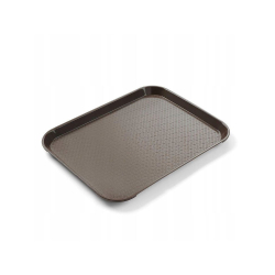 Plateau Fastfood Professionnel Marron Petit Format, 265x345x21mm - Hendi