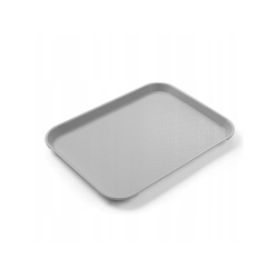 Plateau Fast-Food Petit Gris Clair 265x345mm Plastique R&eacute;sistant - Hendi