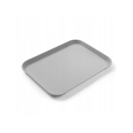 Plateau Fast-Food Petit Gris Clair 265x345mm Plastique R&eacute;sistant - Hendi