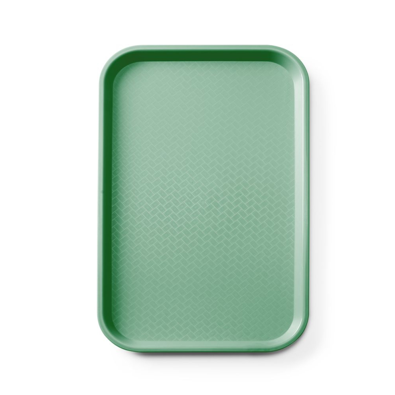 Plateau fastfood polypropyl&egrave;ne GN 1/1, Empilable, Vert, 530x325mm - Hendi