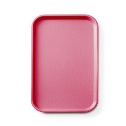 Plateau fastfood GN 1/1 en polypropyl&egrave;ne, rouge, r&eacute;sistant aux chocs - Hendi