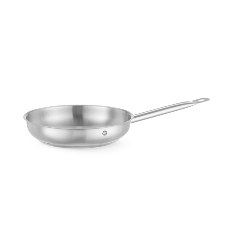 Po&ecirc;le de Cuisine Kitchen Line en Inox, Sans Couvercle, ⌀240x(H)50mm, Manche Long Creux - Hendi