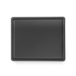 Planche &agrave; d&eacute;couper HACCP GN 1/2 Noire 325x265mm avec rigole - Hendi