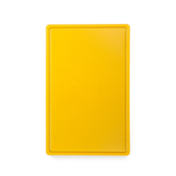 Planche &agrave; d&eacute;couper HACCP Gastronorme 1/1, Poly&eacute;thyl&egrave;ne, Jaune, 530x325mm - Hendi