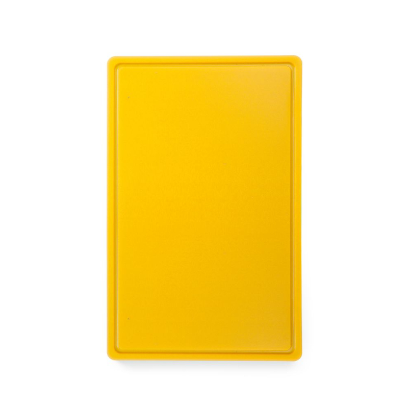 Planche &agrave; d&eacute;couper HACCP Gastronorme 1/1, Poly&eacute;thyl&egrave;ne, Jaune, 530x325mm - Hendi