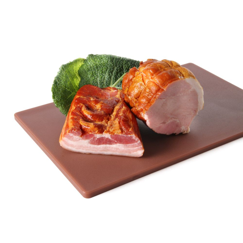 Planche &agrave; D&eacute;couper HACCP Professionnelle, Anti-d&eacute;rapante, Brun, 600x400mm - Hendi