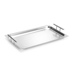 Plateau de Service Rectangulaire Inox avec Poign&eacute;es GN 1/1 - Hendi