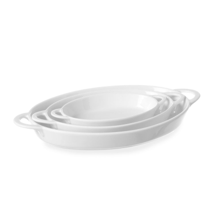 Plat &agrave; tapas ovale avec poign&eacute;es, 0,19L, 200x107mm - Hendi