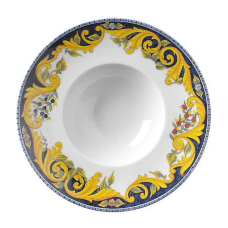 Assiette &agrave; P&acirc;tes Barocco en Porcelaine, ⌀275mm - Hendi